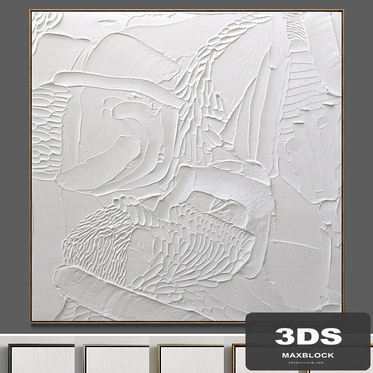 Plaster two square photo frames 14