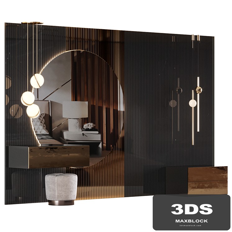 Wall panel and dressing table