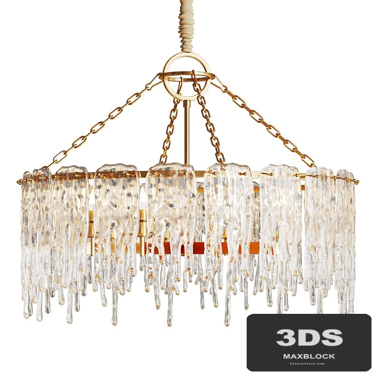 Chandelier with ice plates SPRING Ø80