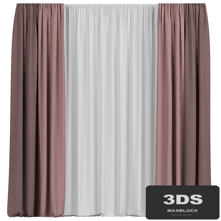 Curtains with tulle