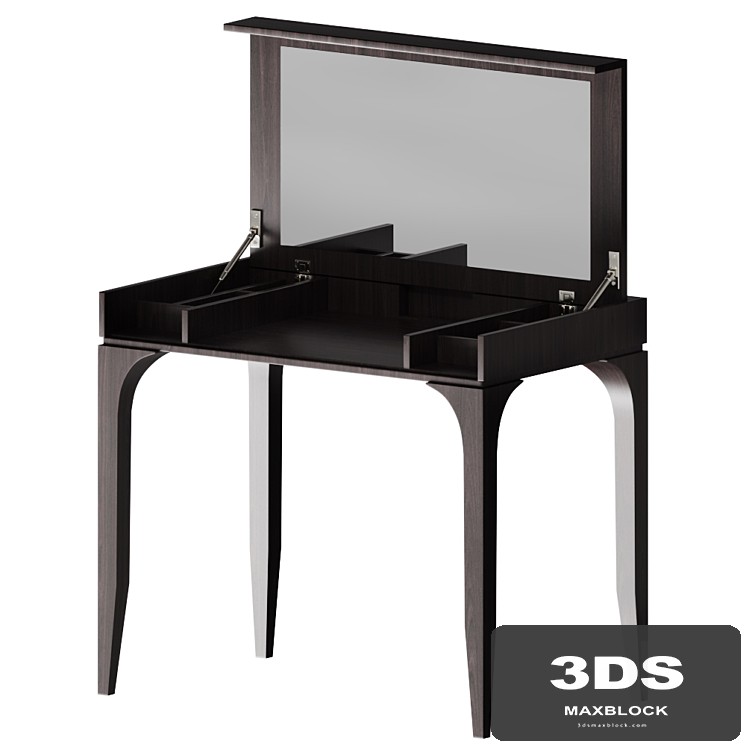 Bridge dressing table with mirror