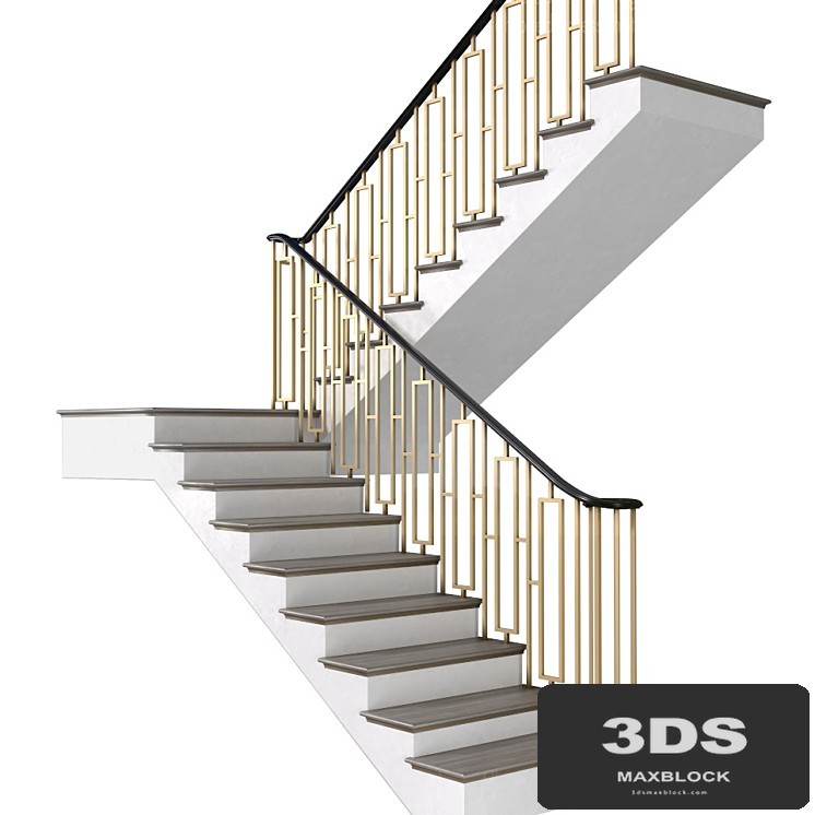 Modern staircase in Art Deco style.