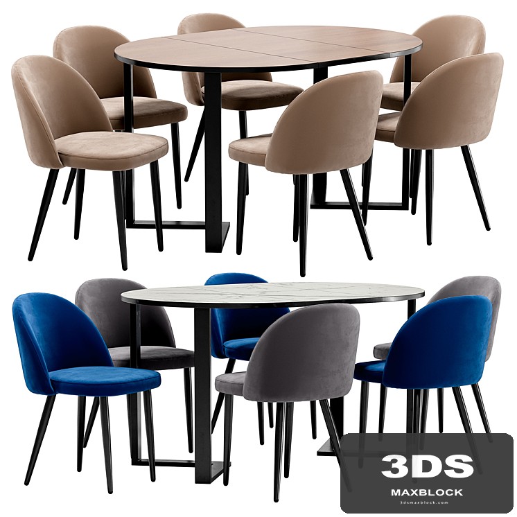 Melody dining chair and Sheffilton table