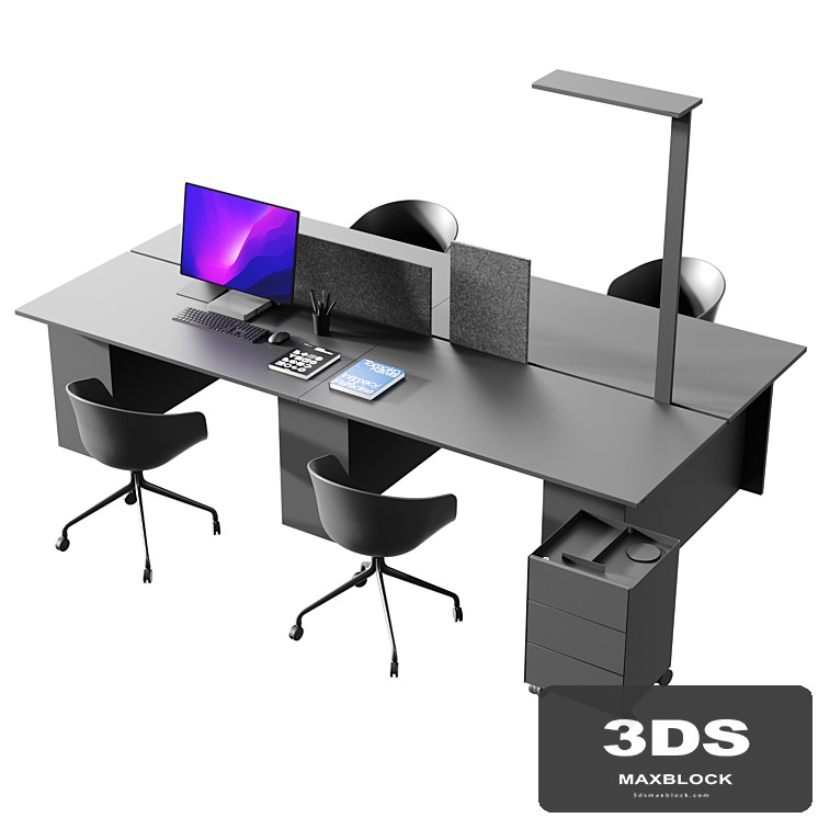 Gumpo Office table set (corona 7+ vray)