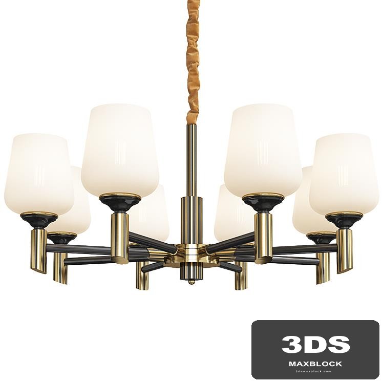 Cup chandelier light fixture traditional white glass pendant lighting