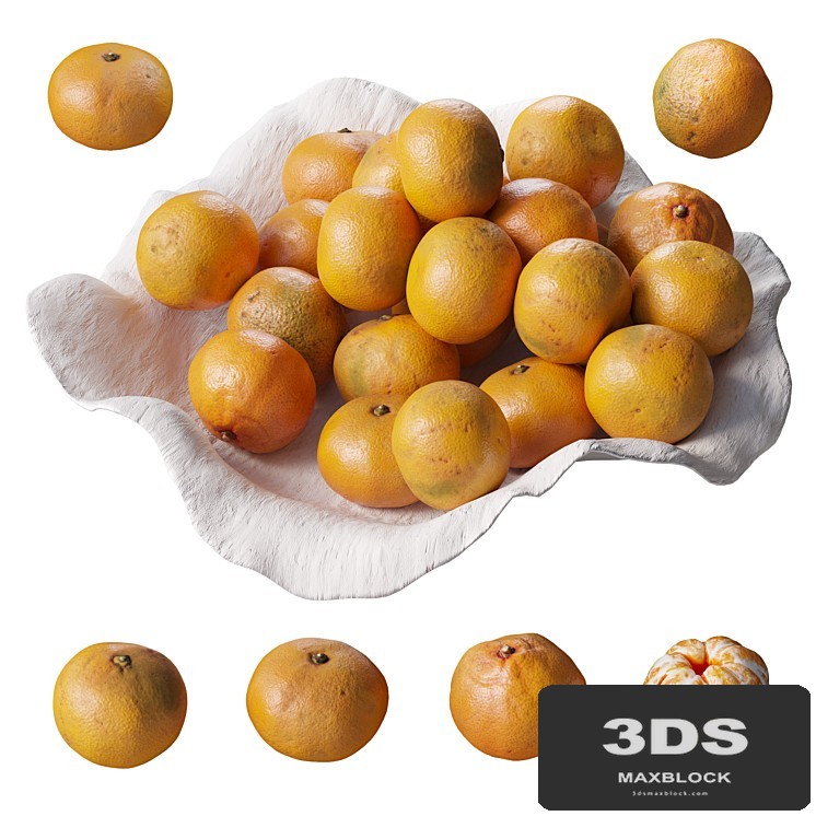 Tangerines in a clay bowl