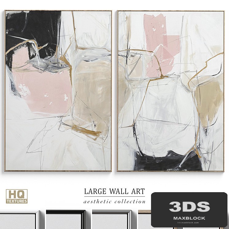 Large Abstract Neutral Wall Art C-378