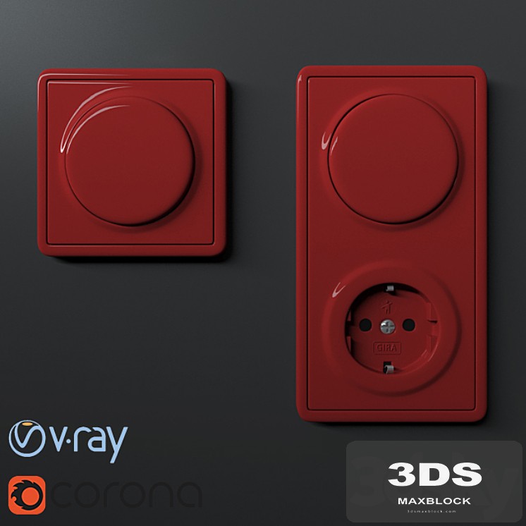 Gira S-Color switch-socket