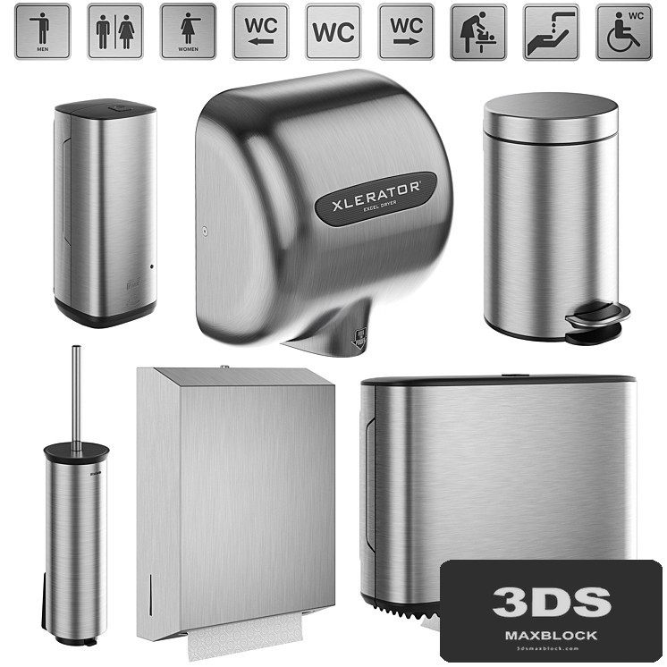 Accessories for public toilets set 151 part 1