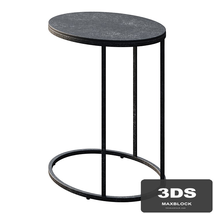 Coffee table Duke 19" Oval Metal C-Table coffee table