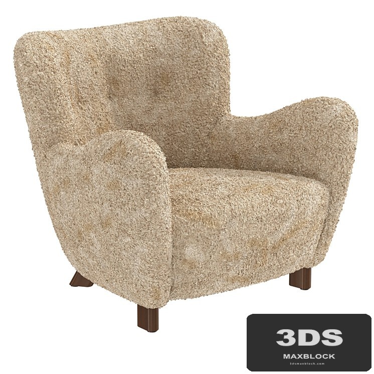 Fritz Hansen Easy Chair in Beige Sheepskin Model 1669 1930s