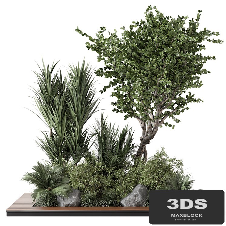 Outdoor Garden set bush and Tree - Garden Set 499
