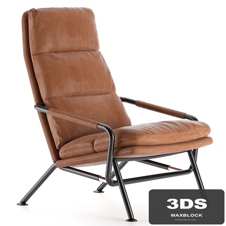 KONTRAPUNK Reclainer Leather Armchair