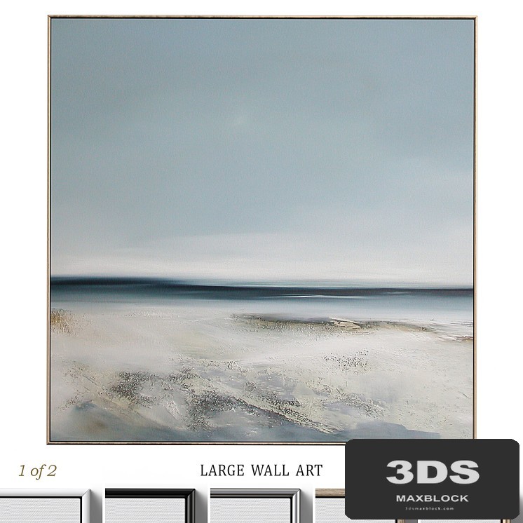 Large Living Room Abstract Neutral Wall Art C-411