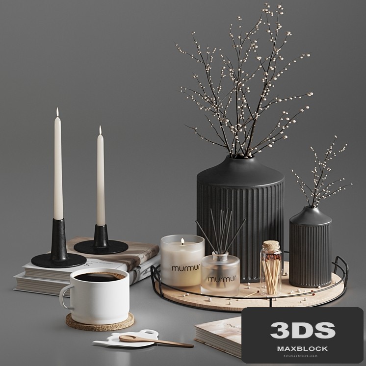 Decorative set 01 With Murmur candle and diffuser