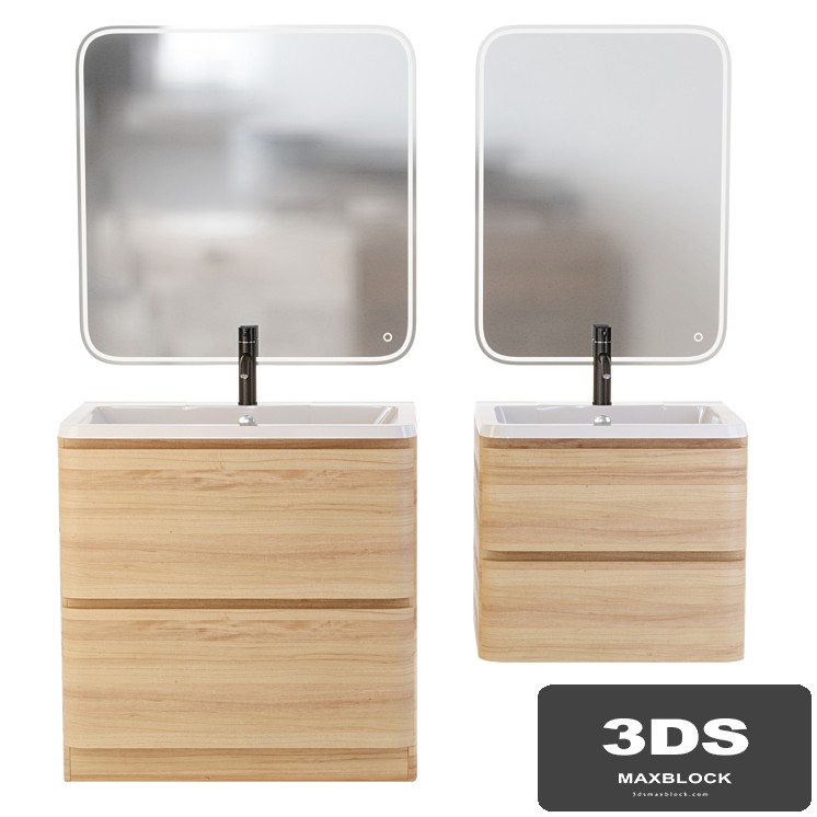 Cabinet with sink BelBagno Albano