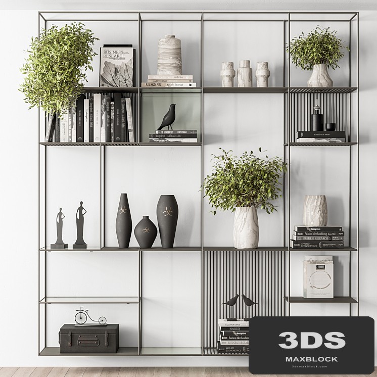 Metal Shelves Decorative with plant - Rack Set 10