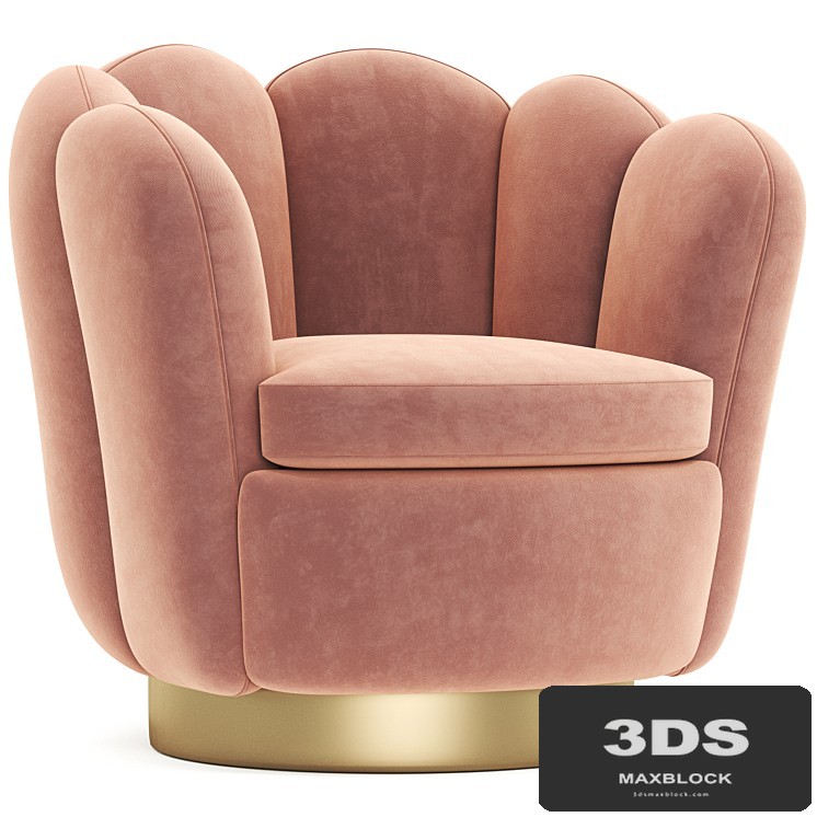 Swivel armchair Mirage Savona Nude