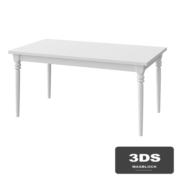 INGATORP Extendable table, white
