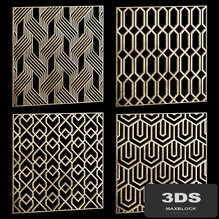 Set of square decorative panels 24