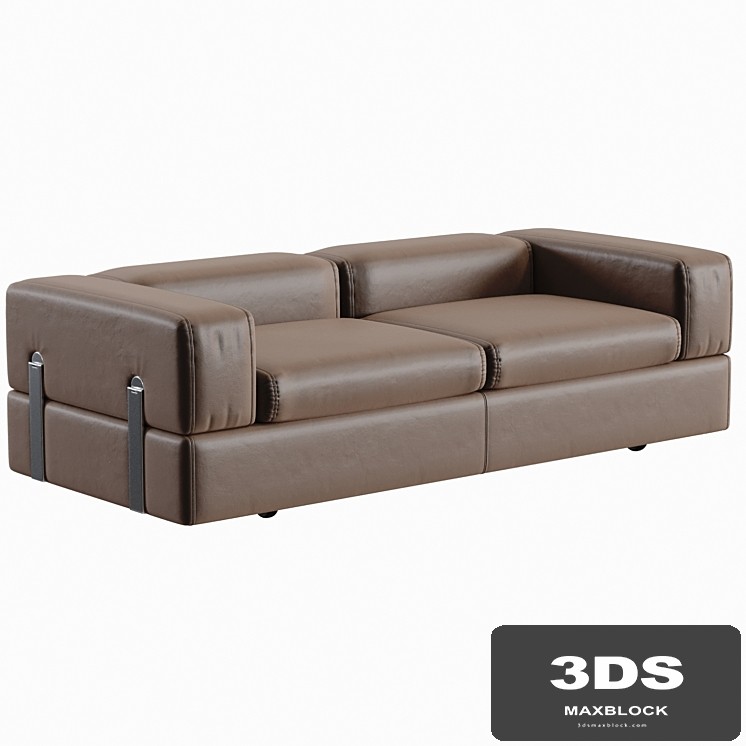 Daybed Sofa 711 by Tito Agnoli for Cinova in Brown Leather