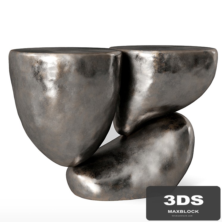 Side table TRES BLACK by Mauro Mori / Circa