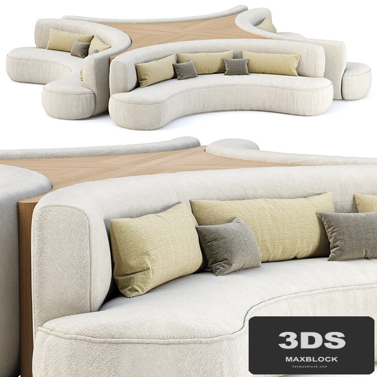 Jenifer modular restaurant sofa JR20 / Modular restaurant lounge sofa