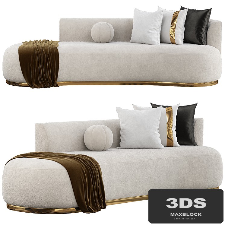 Ella - Ivory - Boucle Chaise Lounge