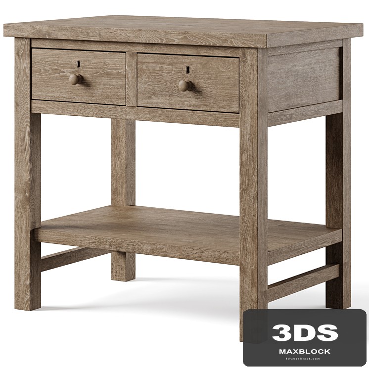 Farmhouse 28.5" 2-Drawer Nightstand by pottery barn