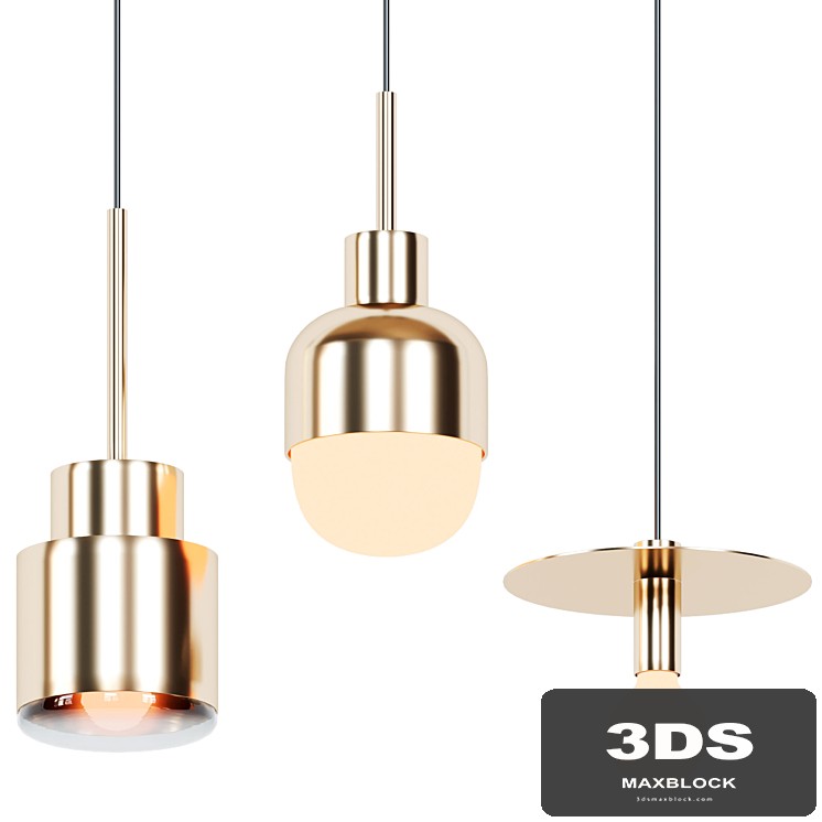 Nordic, simple, modern brass single head small chandelier creative personality night lamp three heads