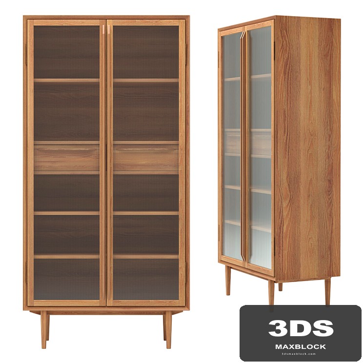 Sideboard Bruni high with stained glass, 80*160*40 cm