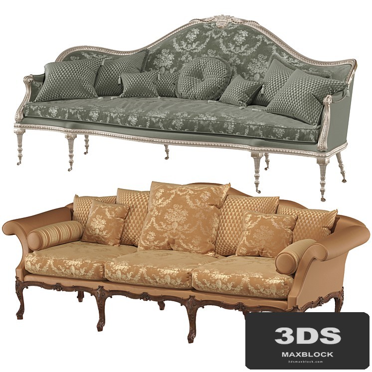 RONALD PHILLIPS Brocket sofa and George sofa