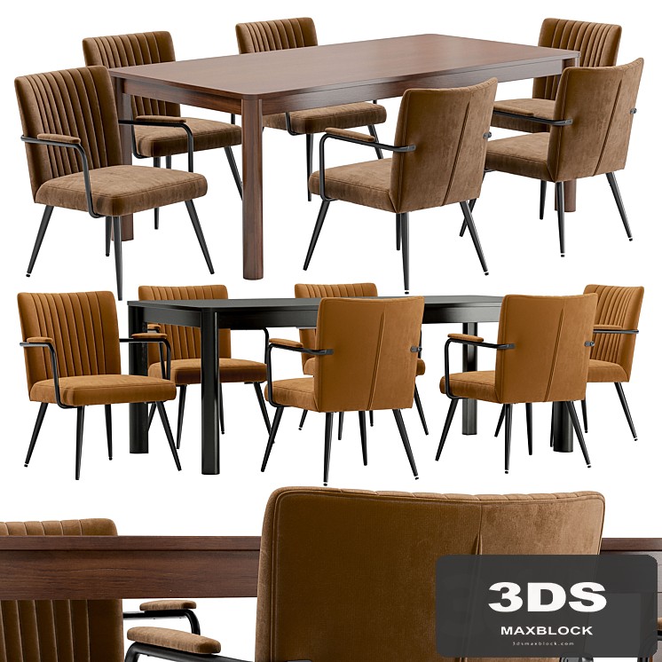 Dining chair Ronda and table Bergen Bgt35