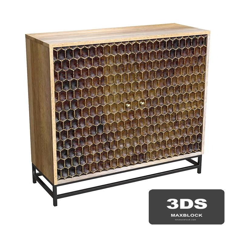 Azar 29'' Tall Solid Wood 2 - Door Accent Cabinet