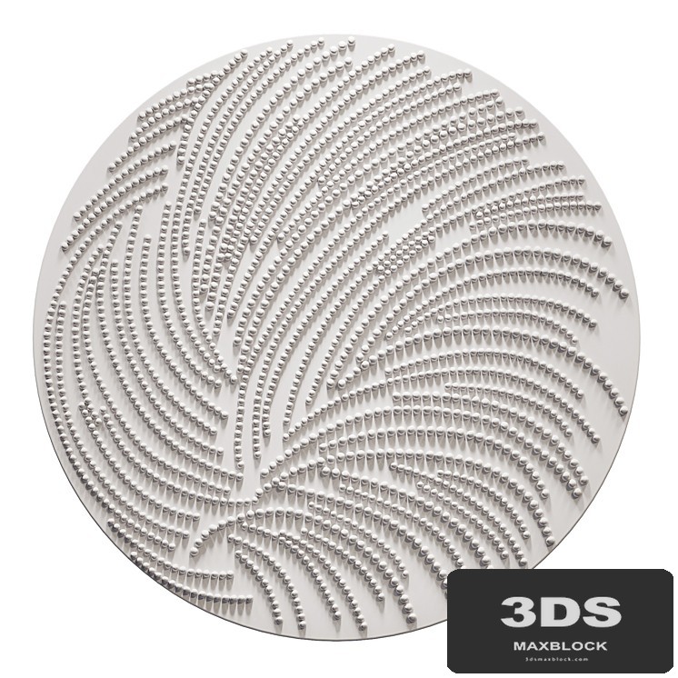 Wall panel White Round
