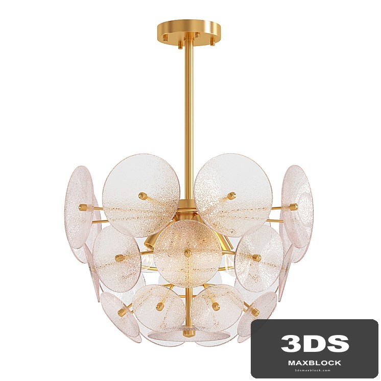 Clear Glass Disc Chandelier