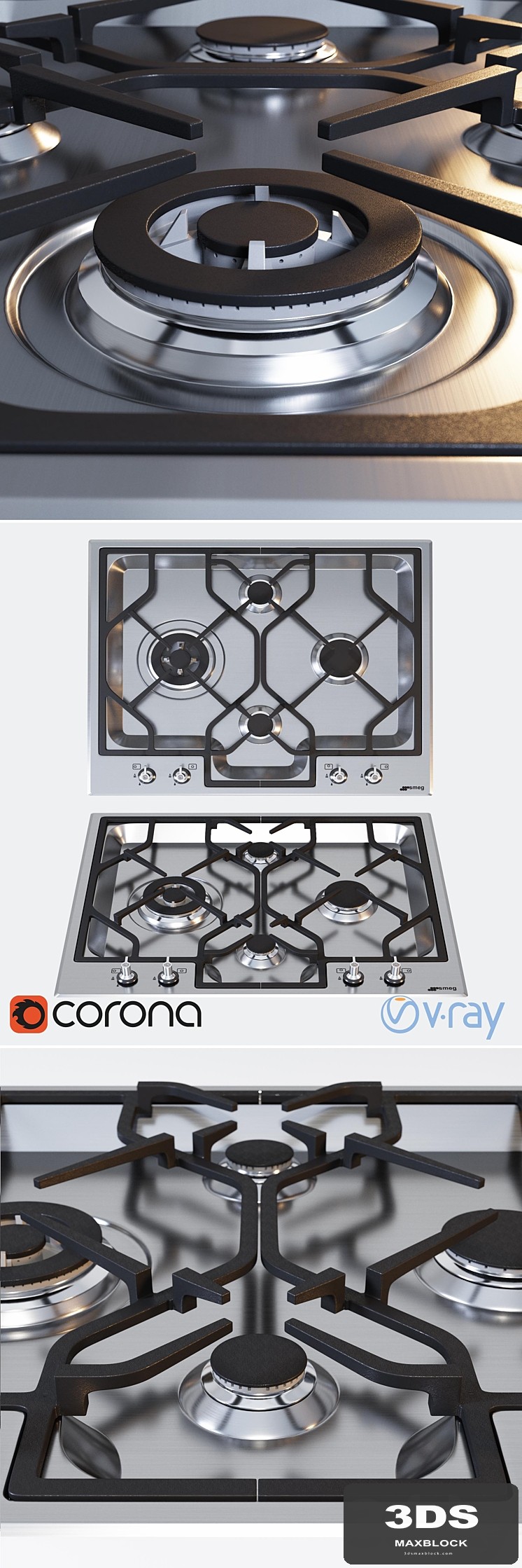 Gas hob Smeg, PGF64-4