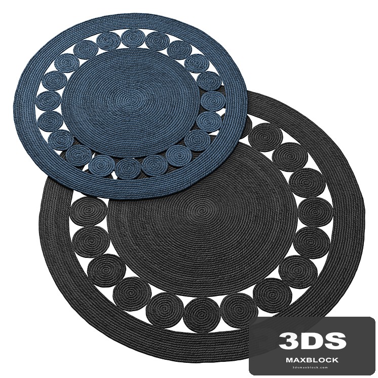Natural Round shape Braided Jute Rug