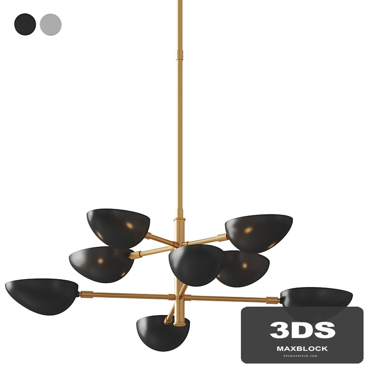 Graphic Two-Tier Chandelier Pendant