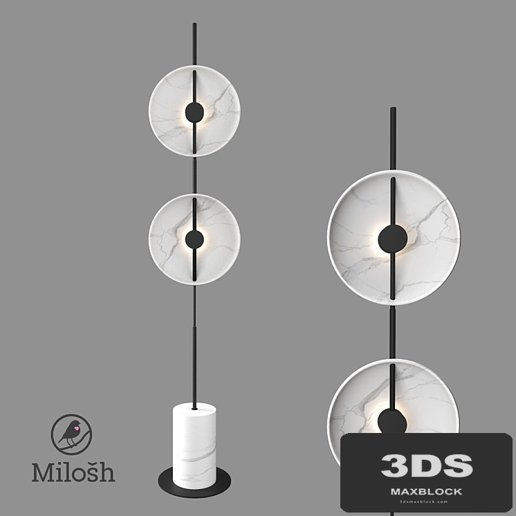 om FLOOR LAMP MILOSH TENDENCE 0751FL-2BK