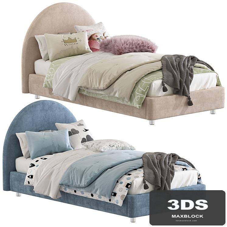 Bed with upholstered headboard 263