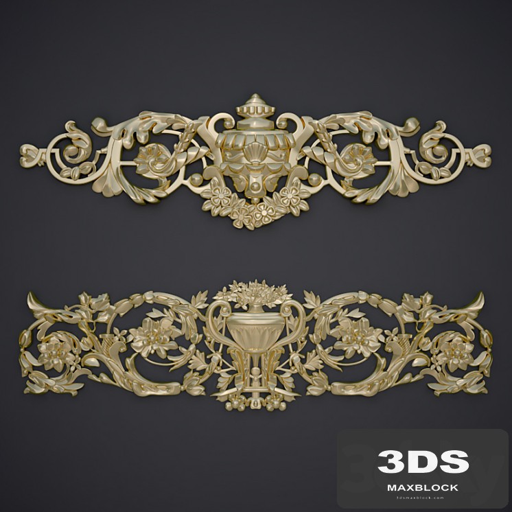 Decorative elements, ornamental compositions