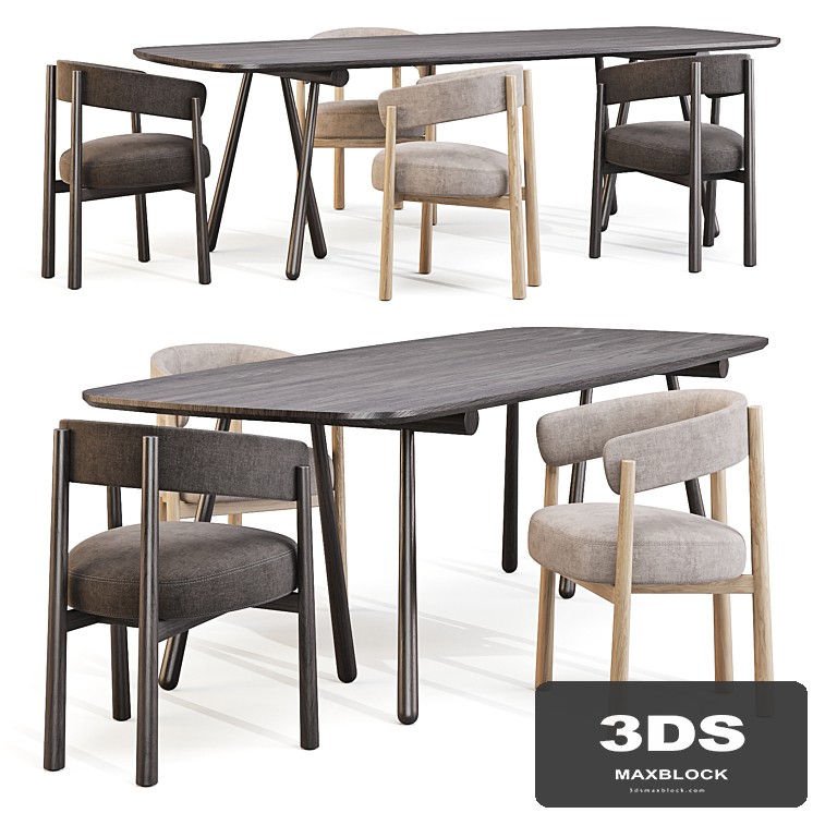 Dining Set: Coedition (Altay Table and Dalya Bridge Chair)