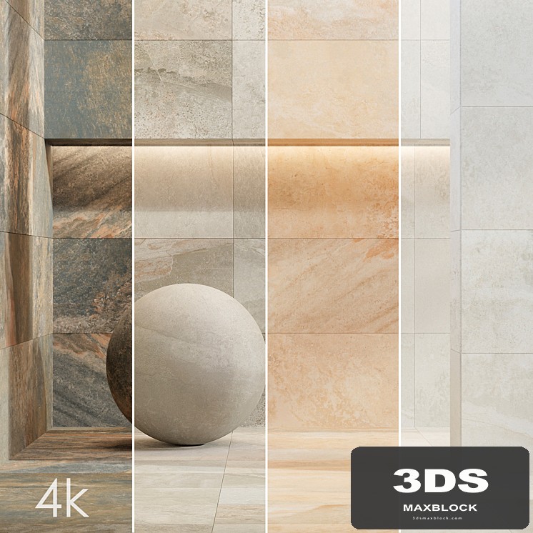 Stone Set 28 - Pietra BUNDLE - 4 types: Black, Grey, Beige and White