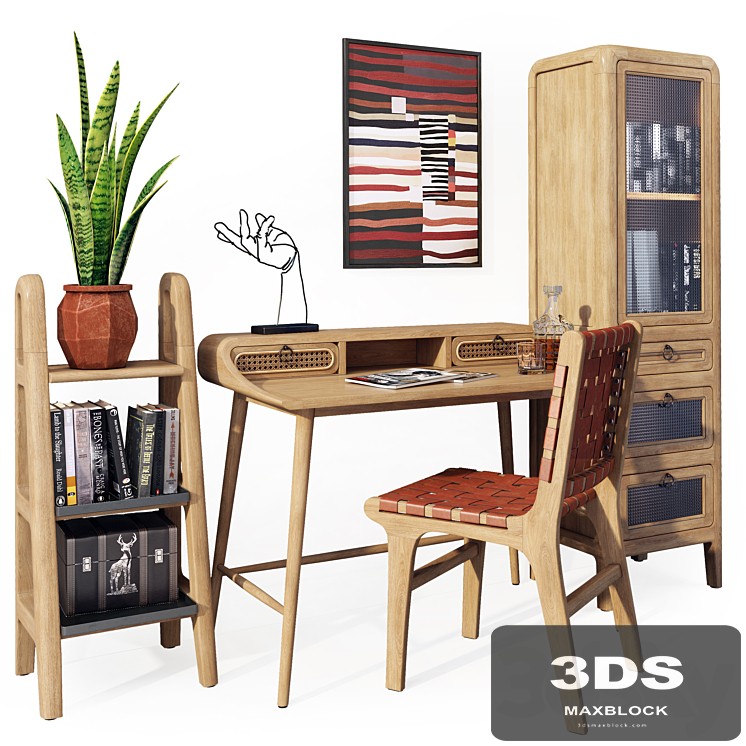 A set of office furniture. Desk Nalu La Forma