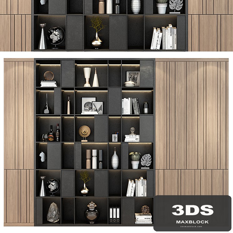 Modern luxury wooden bookshelf GHS-2362