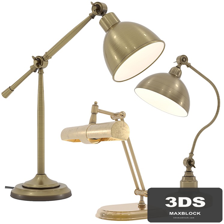 4 Study Table Lamp Set 03