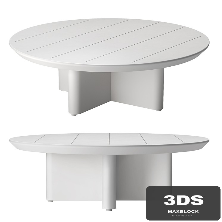 RH Balmain Aluminum Round Coffee Table