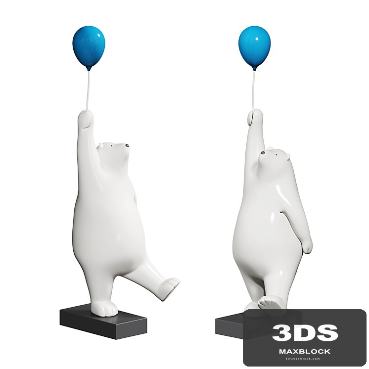 polar bear sculpture ornaments