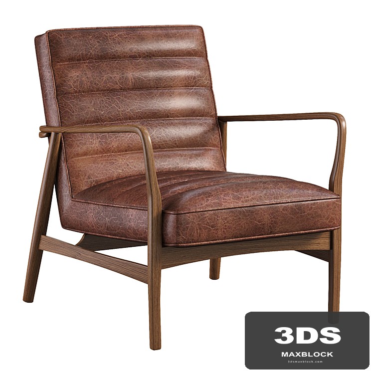 Fauteuil lounge en cuir Datsun